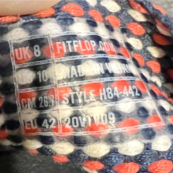 Fitflops with red white and blue strap size 10 - Picture 8 of 8